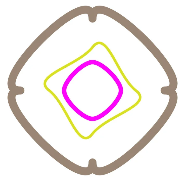 Geometric Mandala Ornament Decoration Symbol Icon Simple Basic Circular Concentric — Διανυσματικό Αρχείο