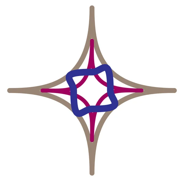 Geometric Mandala Ornament Decoration Symbol Icon Simple Basic Circular Concentric — Wektor stockowy