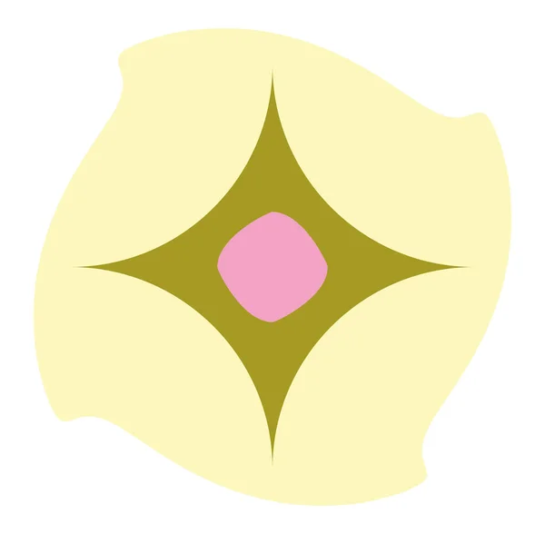 Mandala Geométrica Ornamento Símbolo Decoração Ícone Splotch Forma Bolha Simples — Vetor de Stock