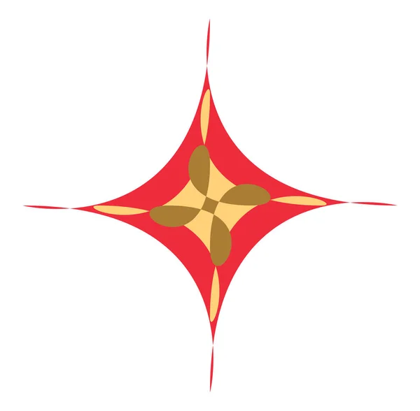 Simbolul Geometric Mandala Ornament Decor Pictograma Splotch Forma Blob Element — Vector de stoc