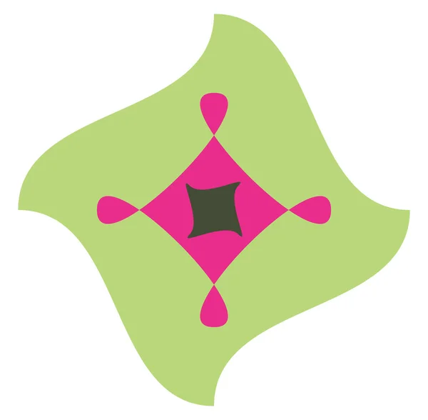 Geometric Mandala Ornament Decoration Symbol Icon Splotch Blob Shape Simple — Wektor stockowy