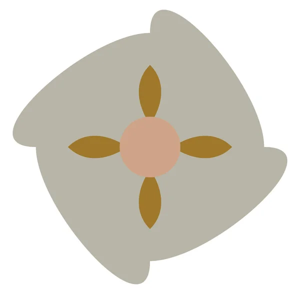 Mandala Geométrica Ornamento Símbolo Decoração Ícone Splotch Forma Bolha Simples — Vetor de Stock