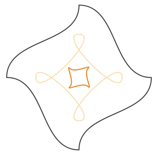 Simbolul Geometric Mandala Ornament Decor Pictograma Element Simplu Circular Bază — Vector de stoc