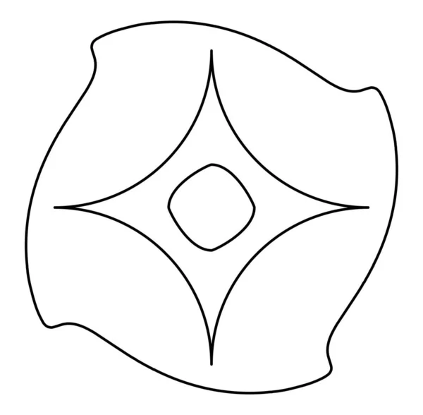 Geometric Mandala Ornament Decoration Symbol Icon Simple Basic Circular Concentric — Stock vektor