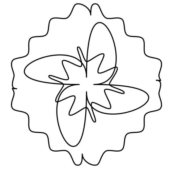 Geometric Mandala Ornament Decoration Symbol Icon Simple Basic Circular Concentric — Stok Vektör