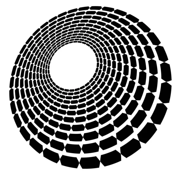 単色のボリューム 渦の形 ねじれたらせんの要素 ねじれの概念設計 — ストックベクタ