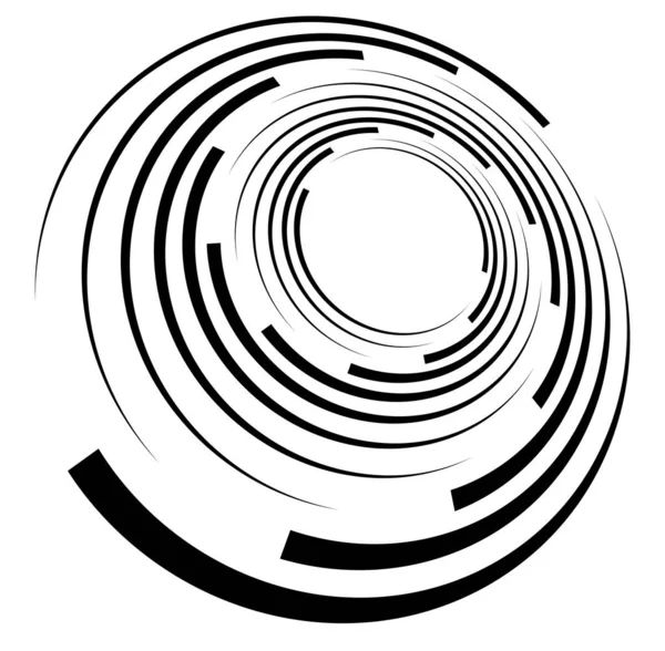 Einfarbige Voluten Wirbelformen Verdrehte Helixelemente Konzeption Für Rotation Spin Und — Stockvektor