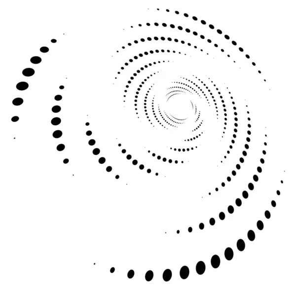 Volute Monocromatiche Forme Vortice Elementi Elicoidali Contorti Design Concettuale Rotazione — Vettoriale Stock