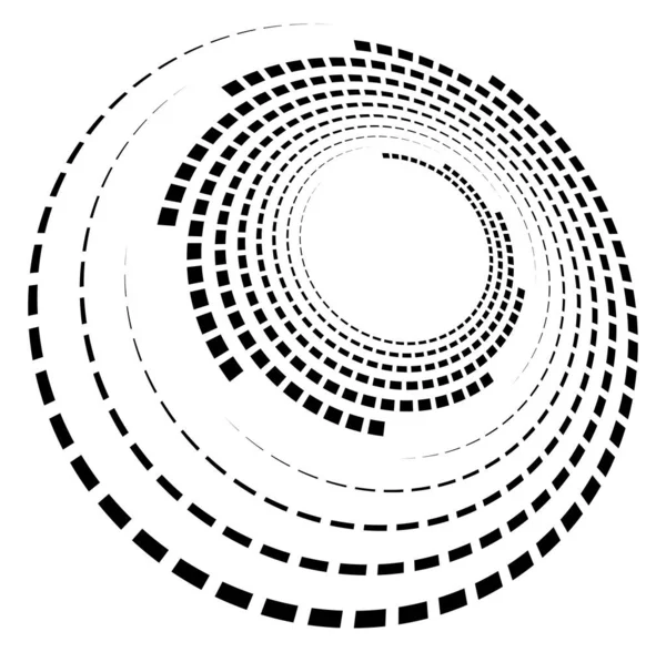 Volute Monochrome Formes Vortex Eléments Hélice Torsadés Conception Concept Rotation — Image vectorielle