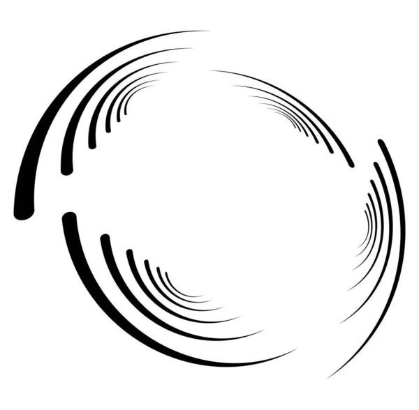单色体积 涡旋形状 盘根错节的螺旋元件 旋转和扭转概念设计 — 图库矢量图片