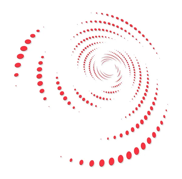 Einfarbig Monochrom Wirbeln Wirbeln Form Mit Rotation Spin Spiralverzerrung Gestaltungselement — Stockvektor