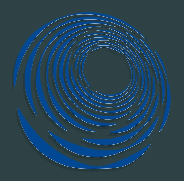 Bouclé Duotone Bobine Forme Volute Gyration Tourbillon Ficelle Tournant Façon — Image vectorielle