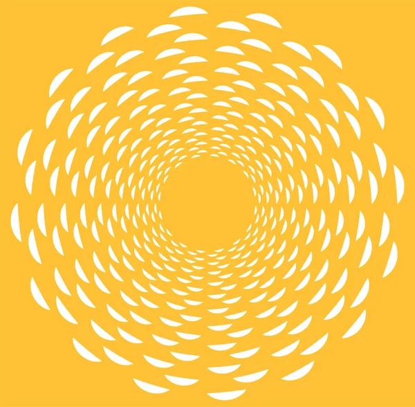 Hélice Blanca Espiral Rizado Forma Rizada Espiral Giro Remolino Ilustración — Vector de stock