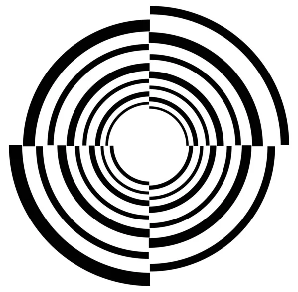 Volute Monocromatiche Forme Vortice Elementi Elicoidali Contorti Design Concettuale Rotazione — Vettoriale Stock