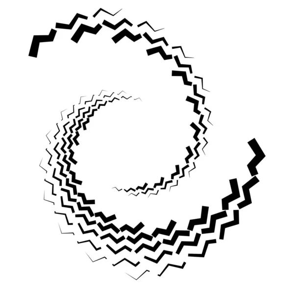 Volute Monocromatiche Forme Vortice Elementi Elicoidali Contorti Design Concettuale Rotazione — Vettoriale Stock