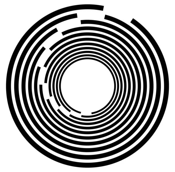 Einfarbige Voluten Wirbelformen Verdrehte Helixelemente Konzeption Für Rotation Spin Und — Stockvektor