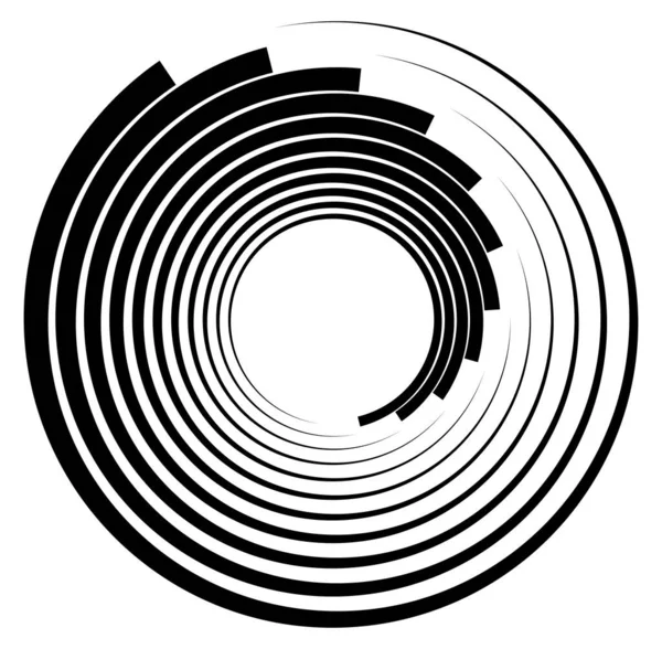 Einfarbige Voluten Wirbelformen Verdrehte Helixelemente Konzeption Für Rotation Spin Und — Stockvektor