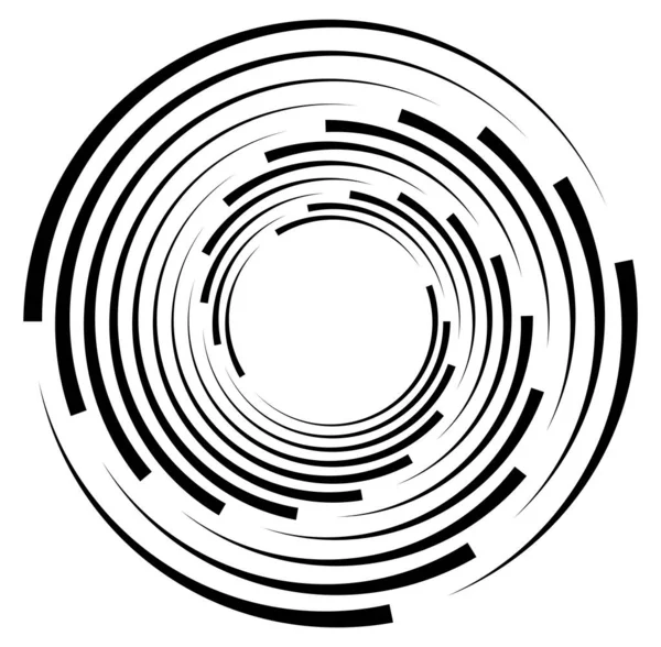 Monochrome Voluut Vortex Vormen Verdraaide Helix Elementen Ontwerp Van Draai — Stockvector