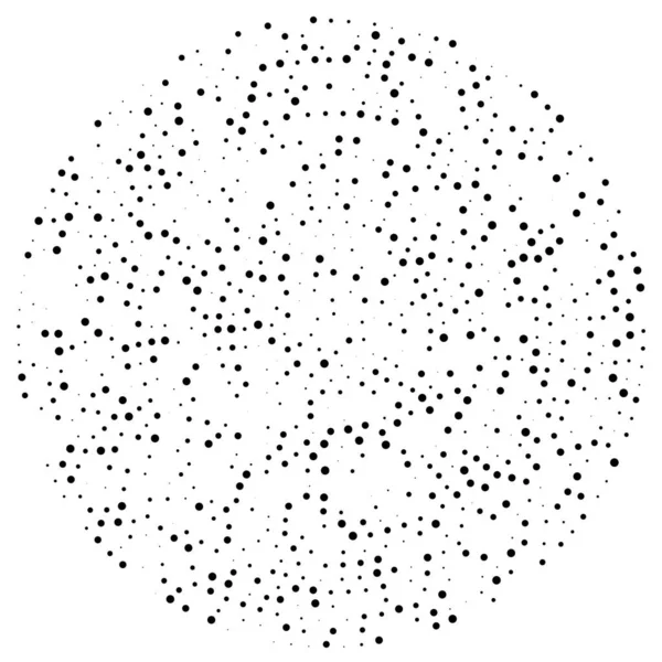 Puntos Aleatorios Círculos Abstractos Speckles Radial Punteada Radiante Ilustración Geométrica — Archivo Imágenes Vectoriales