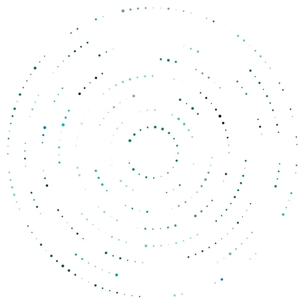 Points Aléatoires Cercles Abstraits Speckles Pointillés Radiaux Rayonnants Illustration Géométrique — Image vectorielle