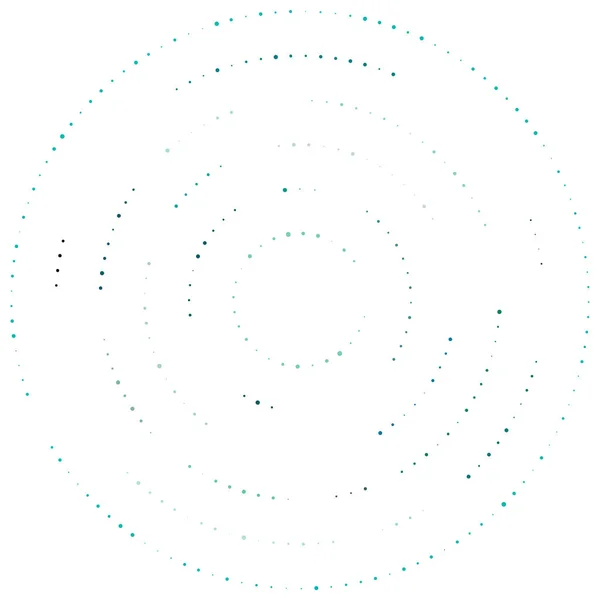 Losowe Kropki Kręgi Abstrakcyjne Kropla Promieniowa Promieniująca Okrągła Ilustracja Geometryczna — Wektor stockowy