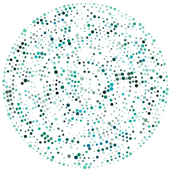 Willekeurige Stippen Cirkels Abstract Spetters Gestippelde Radiale Stralende Cirkelvormige Geometrische — Stockvector