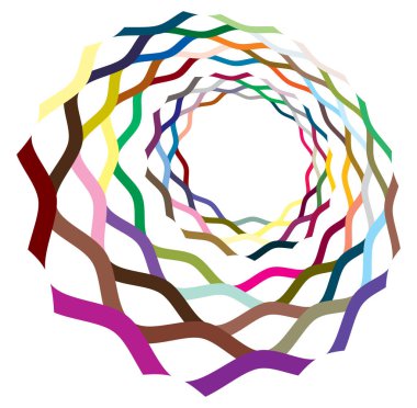 Değişik soyut sarmal, girdap, girdap ve girdap şekilleri