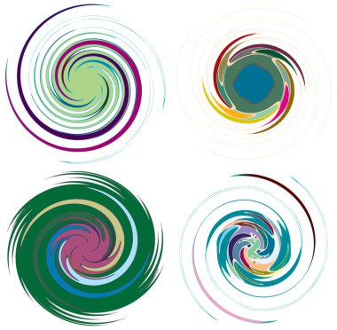 Soyut spiral, girdap, girdap ve girdap şekilleri