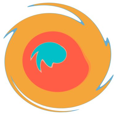 Soyut spiral, girdap, girdap ve girdap canlı renkler halinde şekillenir.