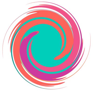 Soyut spiral, girdap, girdap ve girdap canlı renkler halinde şekillenir.