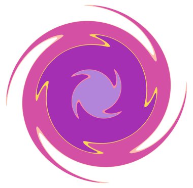 Soyut spiral, girdap, girdap ve girdap canlı renkler halinde şekillenir.