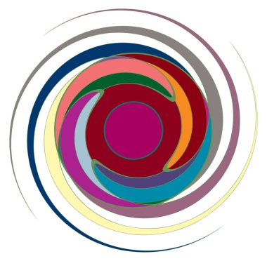 Mottle, çeşitli soyut spiral, girdap, girdap ve girdap şekilleri