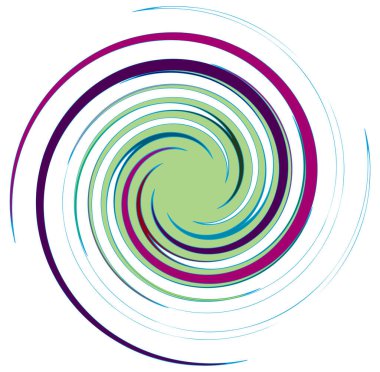 Mottle, çeşitli soyut spiral, girdap, girdap ve girdap şekilleri