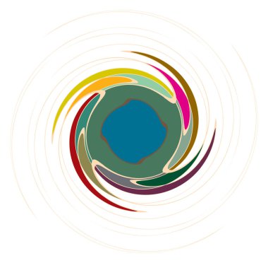 Mottle, çeşitli soyut spiral, girdap, girdap ve girdap şekilleri