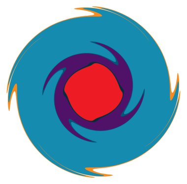 Mottle, çeşitli soyut spiral, girdap, girdap ve girdap şekilleri