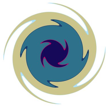 Mottle, çeşitli soyut spiral, girdap, girdap ve girdap şekilleri