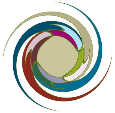 Mottle, çeşitli soyut spiral, girdap, girdap ve girdap şekilleri