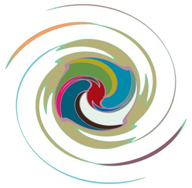 Mottle, çeşitli soyut spiral, girdap, girdap ve girdap şekilleri