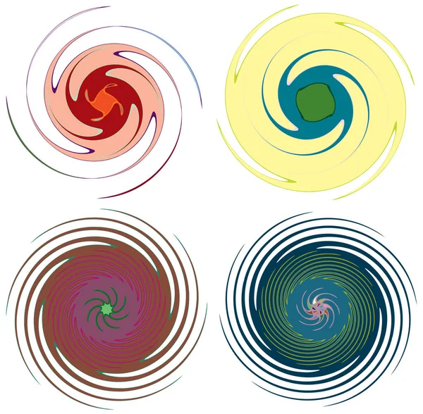 Formas Abstractas Espiral Remolino Giro Vórtice — Archivo Imágenes Vectoriales