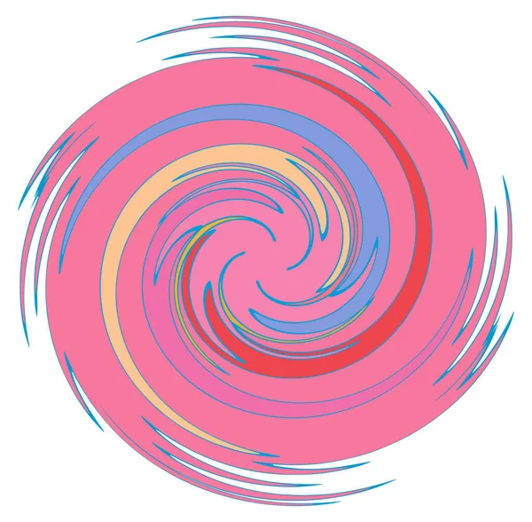 Espiral Abstracta Remolino Giro Vórtice Formas Colores Vivos Vibrantes — Vector de stock