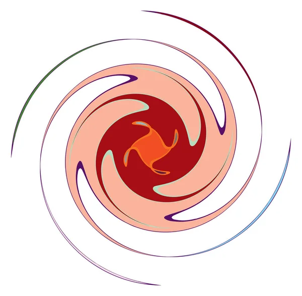 Fläckiga Brokiga Abstrakta Spiraler Virvlar Virvlar Och Virvlar — Stock vektor