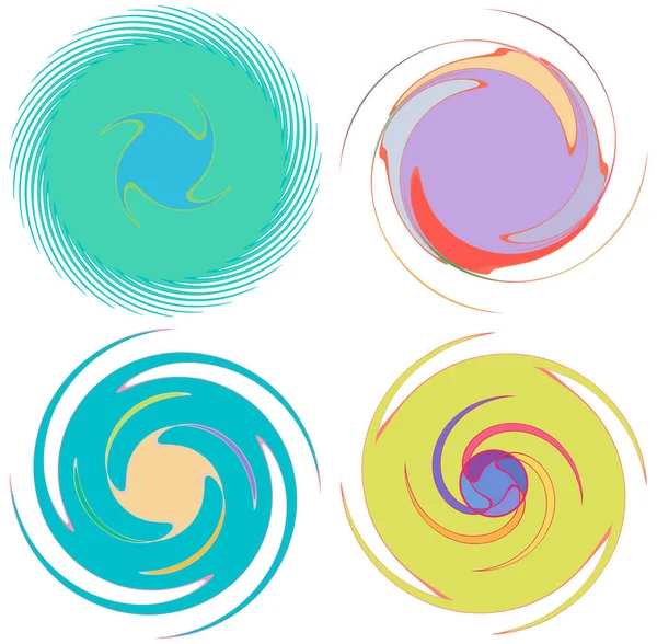 Formas Abstractas Espiral Remolino Giro Vórtice — Vector de stock