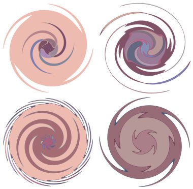 Soyut spiral, girdap, girdap ve girdap şekilleri