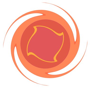 Monokrom soyut sarmal, girdap, girdap ve girdap şekilleri