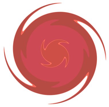 Monokrom soyut sarmal, girdap, girdap ve girdap şekilleri