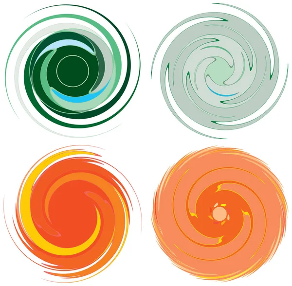 Spirale Abstraite Monochrome Tourbillon Tourbillon Formes Vortex — Image vectorielle