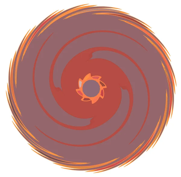 Monocromático Abstrato Espiral Rodopiar Girar Formas Vórtice —  Vetores de Stock