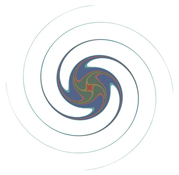 Dunkle Abstrakte Spiralen Wirbel Wirbel Und Wirbelformen — Stockvektor