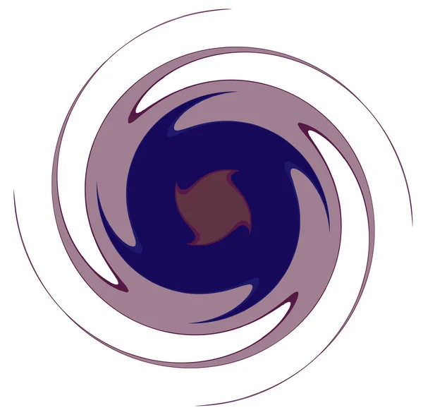 单色抽象螺旋 涡旋和涡旋形状 — 图库矢量图片