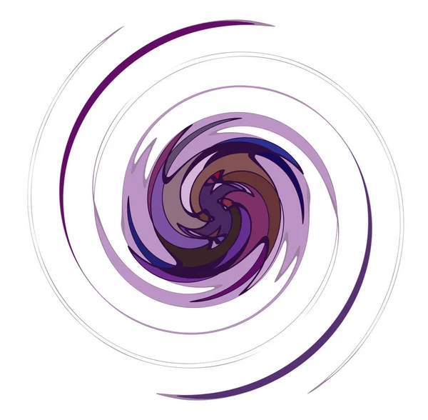 单色抽象螺旋 涡旋和涡旋形状 — 图库矢量图片